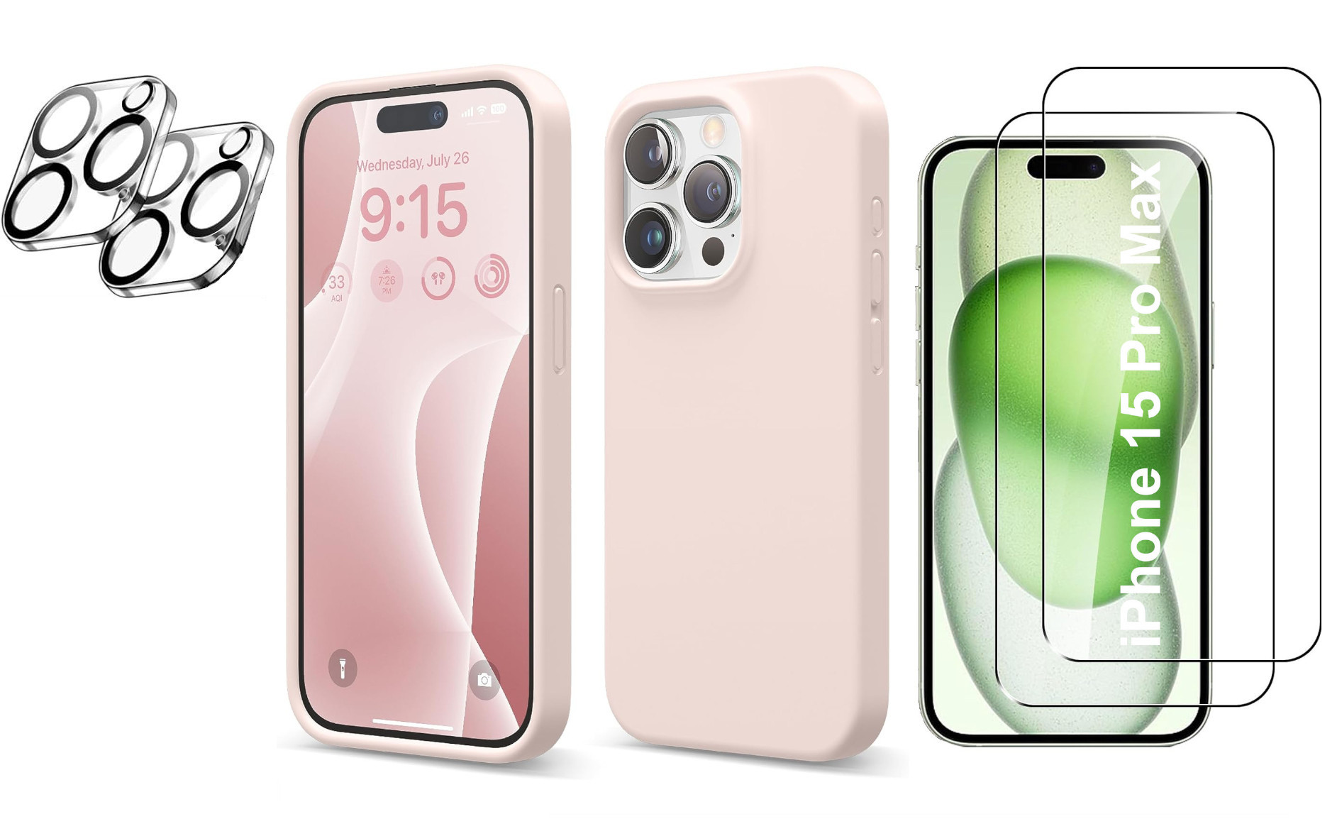 coque-rose-pack-glass-x2-iphone-15-pro-max