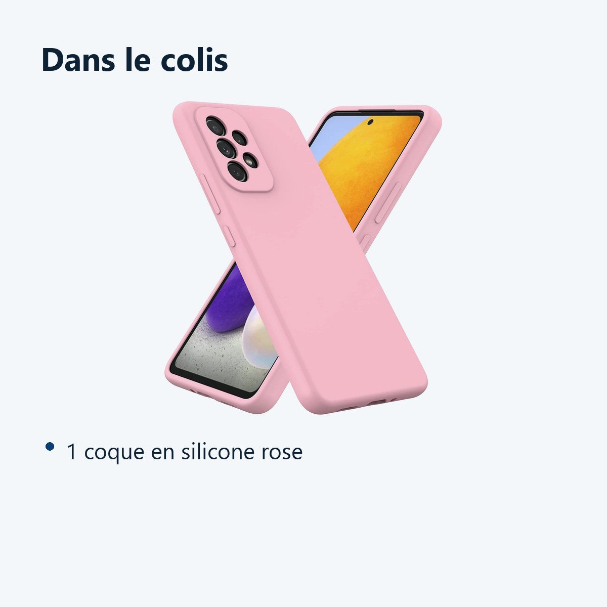 Contenu du colis – Coque Silicone Rose Pour Samsung A33 5G