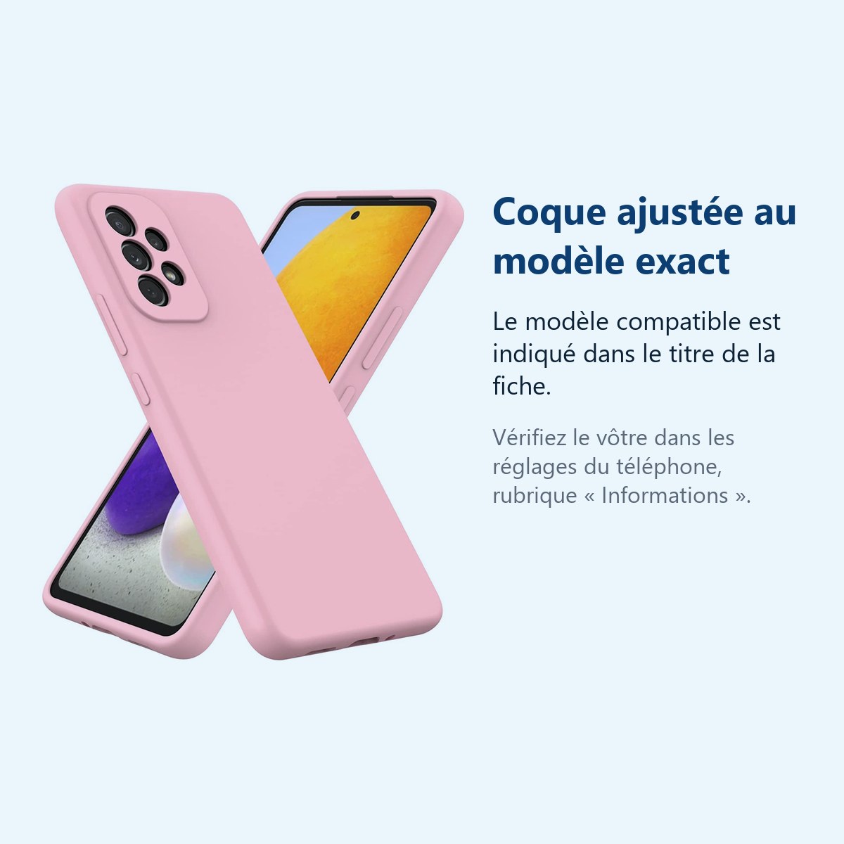 Accessoire ajusté au modèle exact – Coque Silicone Rose Pour Samsung A33 5G
