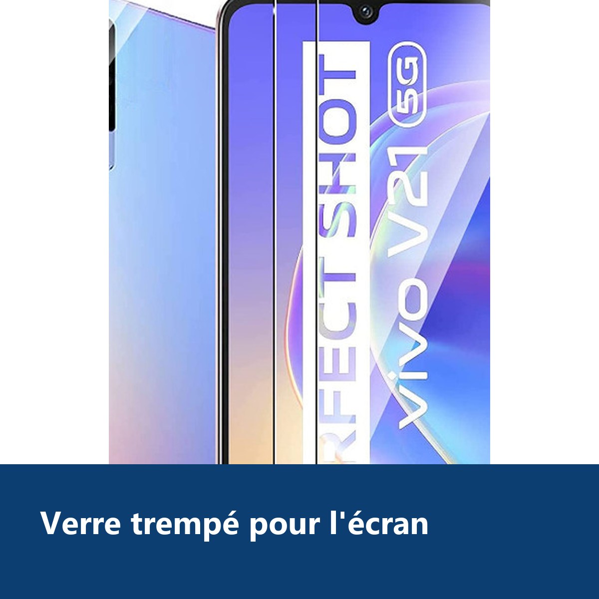 Vue de détail – Verres Trempes X2 Pour Vivo V21 5G