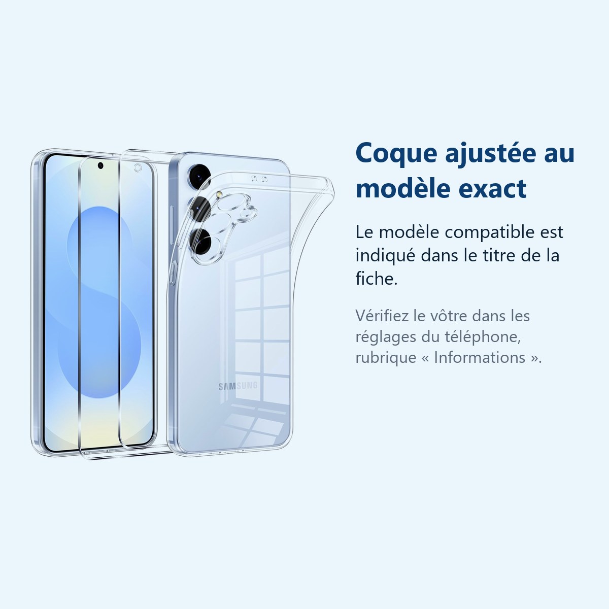 Accessoire ajusté au modèle exact – Coque Silicone Transparente + 2 Verres Trempes Pour Samsung Galaxy S25