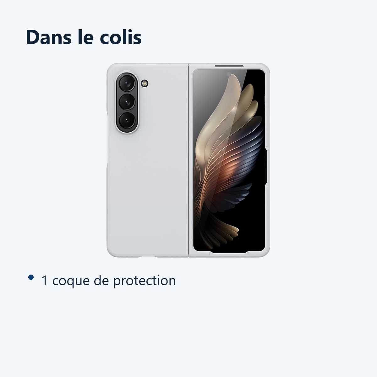 Contenu du colis – Coque Blanche Pour Samsung Z Fold 5 5G