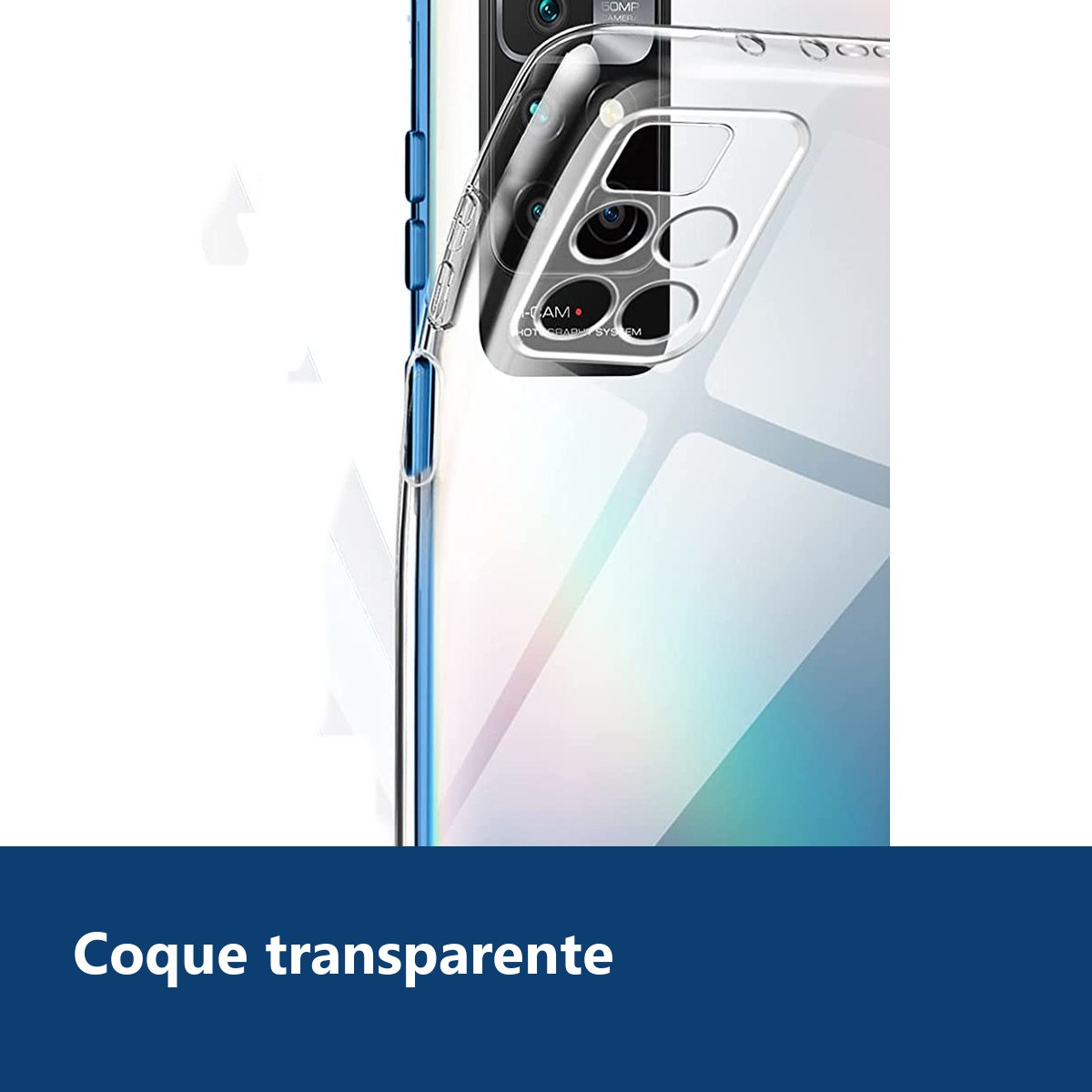 Vue de détail – Coque Silicone Transparente Pour Xiaomi Redmi 10