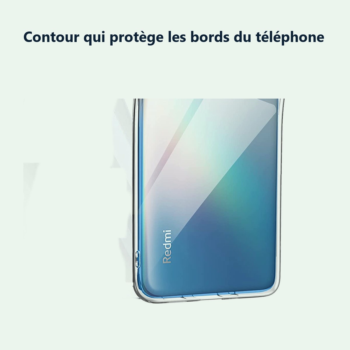 Contour qui protège les bords – Coque Silicone Transparente Pour Xiaomi Redmi 10