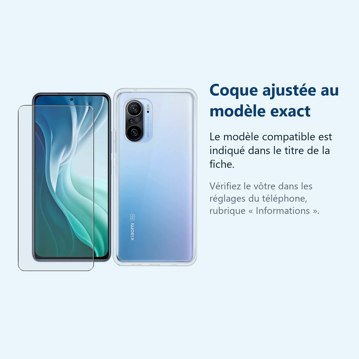 Accessoire ajusté au modèle exact – Coque Silicone Transparente + Verre Trempe Pour Xiaomi Mi 11i