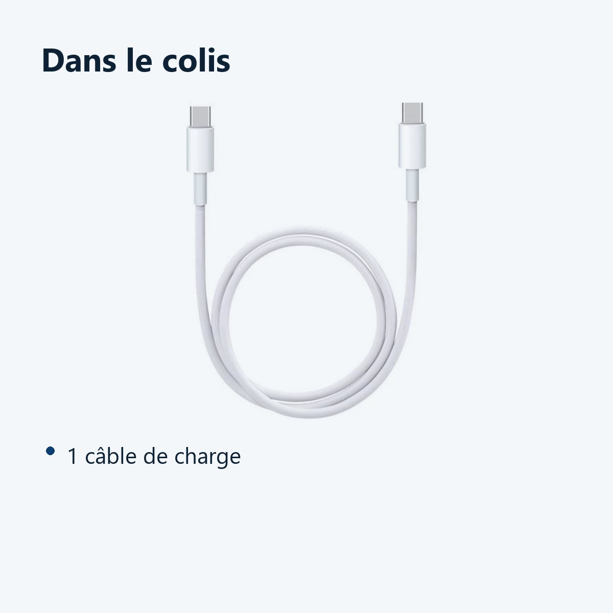 Contenu du colis – Cable USB-C USB-C 1m pour iPhone/MacBook / iMac / Mac mini