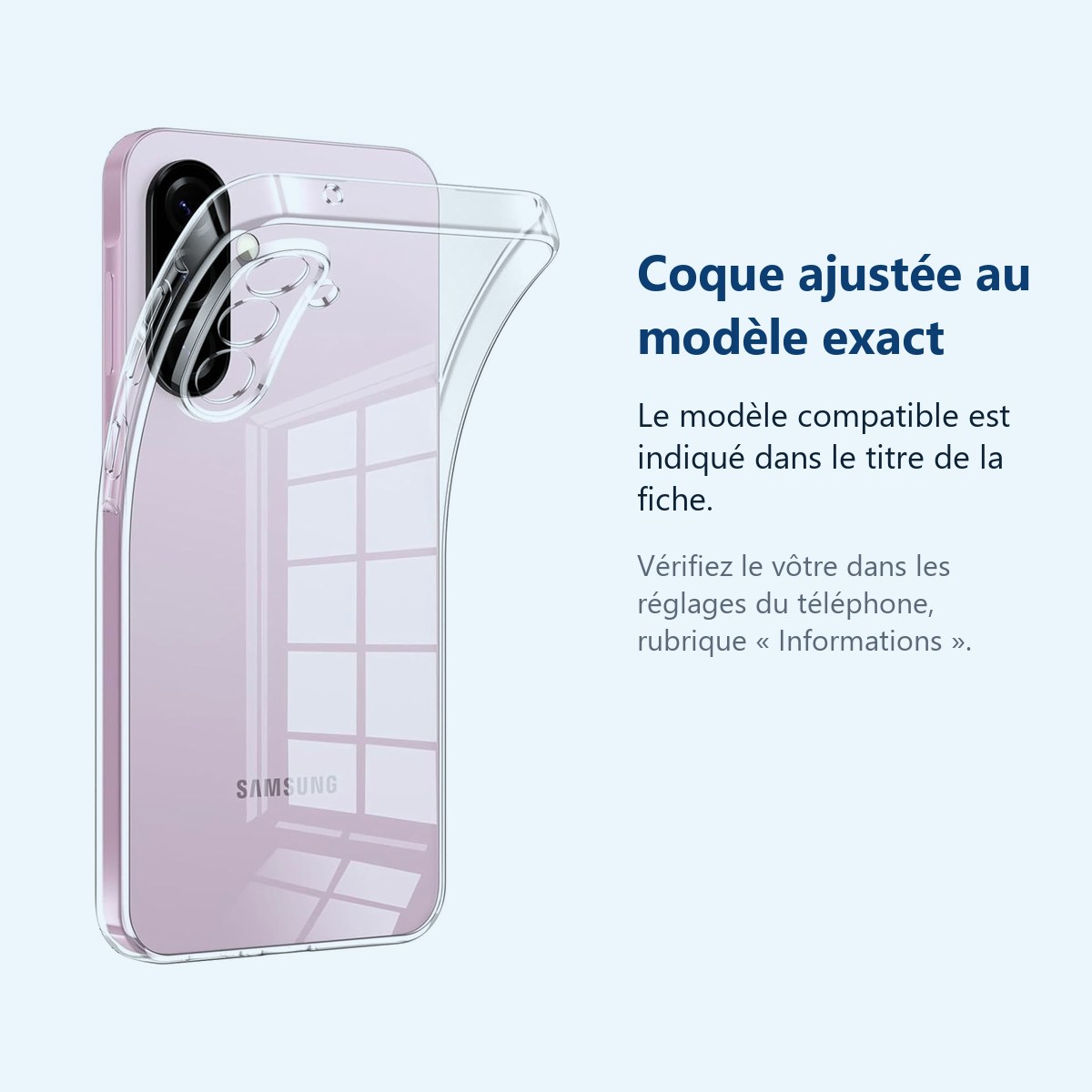 Accessoire ajusté au modèle exact – Coque Silicone Transparente Pour Samsung Galaxy A37 5G