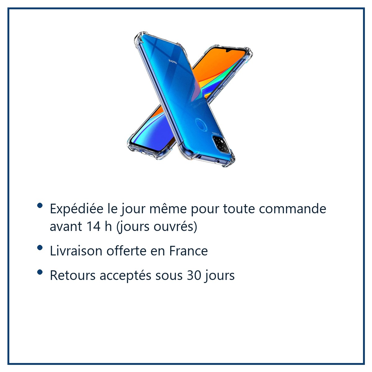 Expédition le jour même, livraison offerte, retours sous 30 jours – Coque Silicone Transparente Angles Renforces Pour Xiaomi