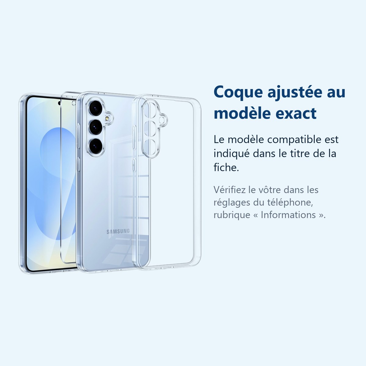 Accessoire ajusté au modèle exact – Coque Silicone Transparente + Verre Trempe Pour Samsung Galaxy S25