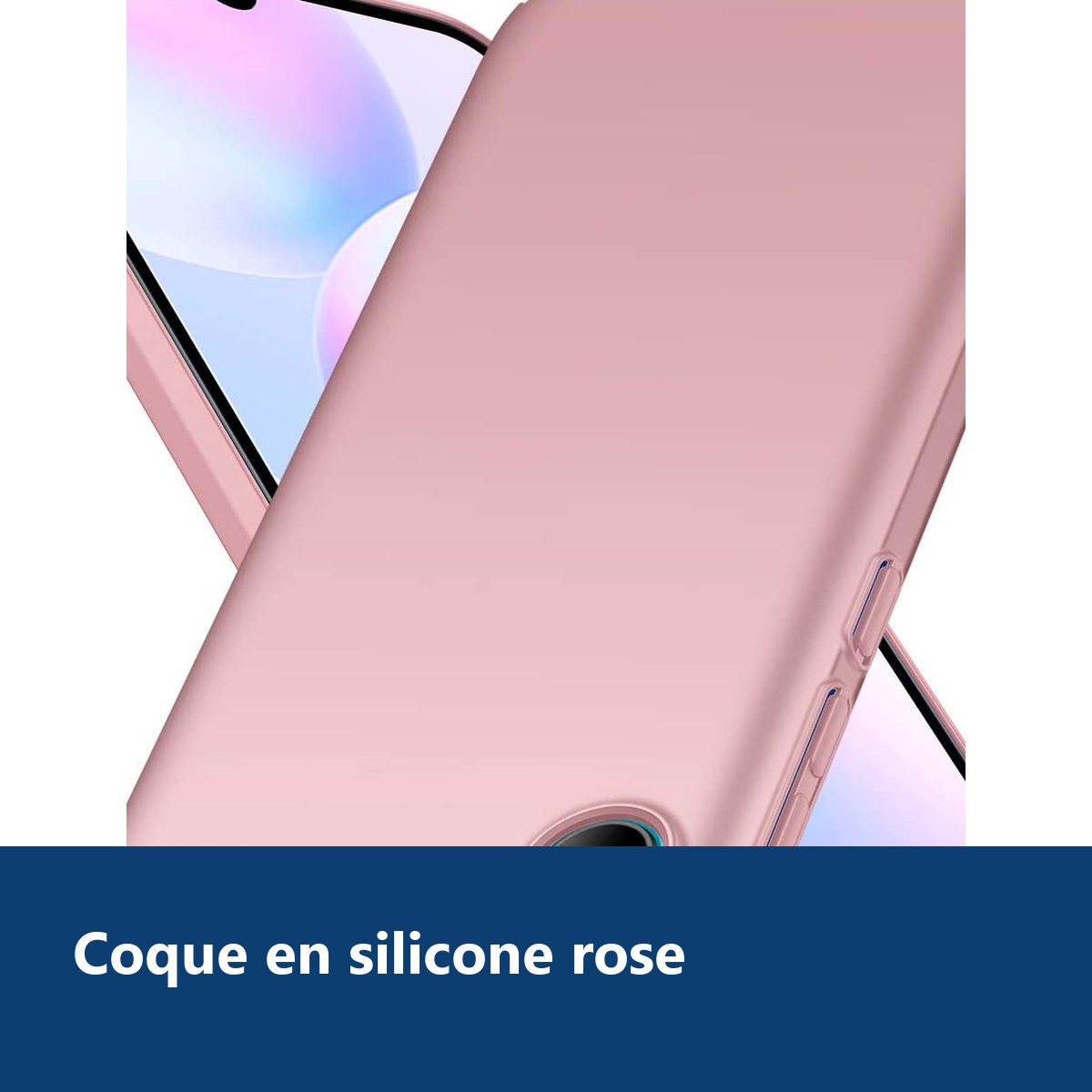 Vue de détail – Coque Silicone Rose Pour Xiaomi Redmi 9A