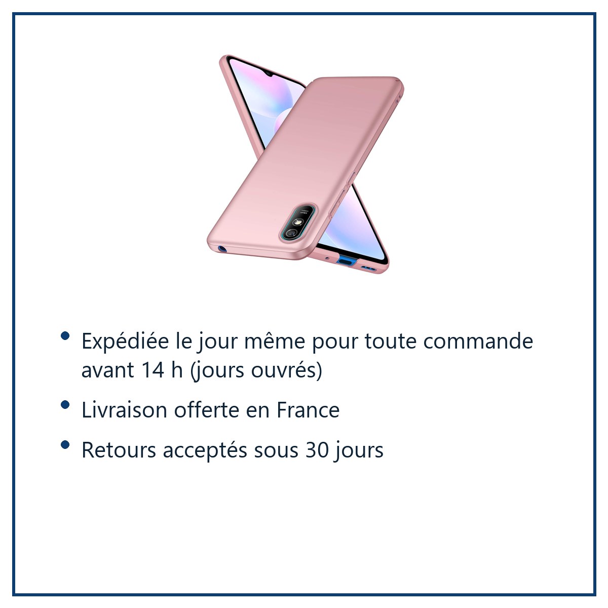 Expédition le jour même, livraison offerte, retours sous 30 jours – Coque Silicone Rose Pour Xiaomi Redmi 9A