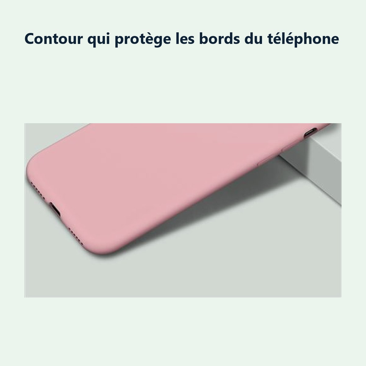 Contour qui protège les bords – Coque Silicone Pour iPhone X / Xs Couleur Rose Haute Protection