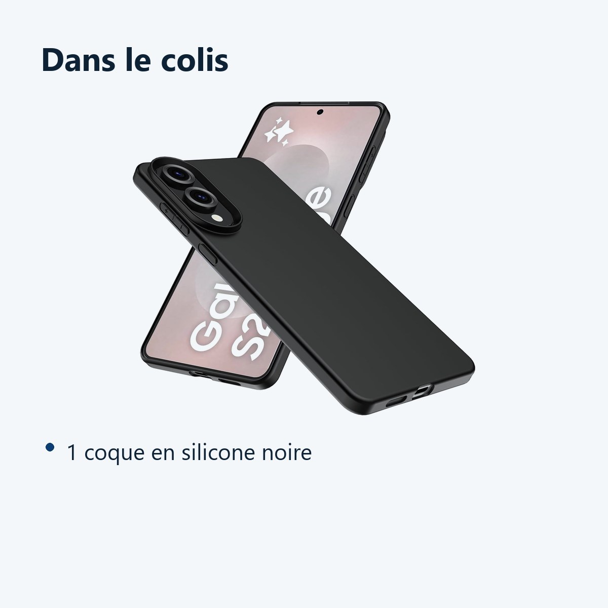 Contenu du colis – Coque Pour Samsung Galaxy S25 Edge Silicone Noir