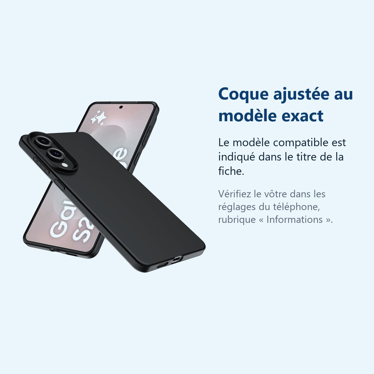 Accessoire ajusté au modèle exact – Coque Pour Samsung Galaxy S25 Edge Silicone Noir