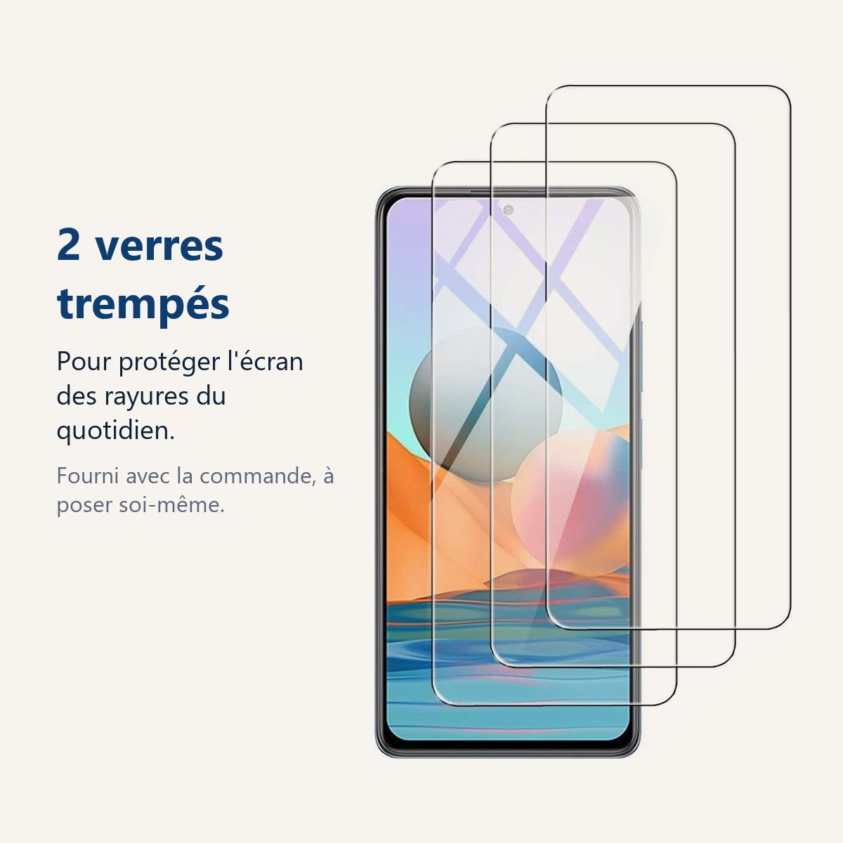 Verre trempé pour protéger lécran – Verres Trempes X3 Pour Xiaomi Note 10 5G