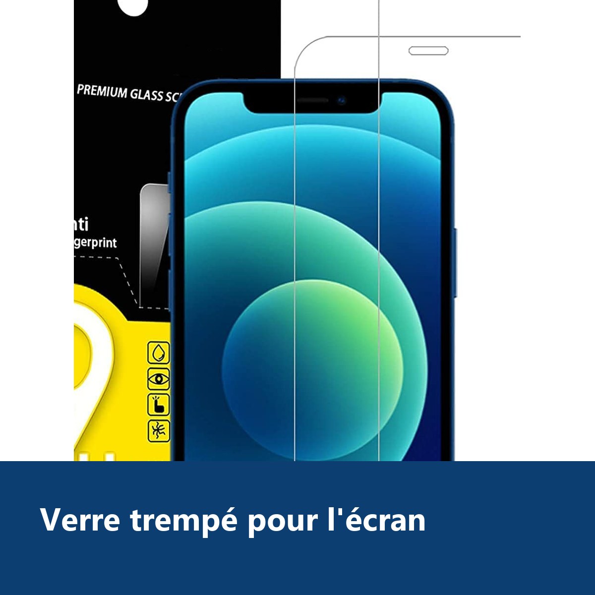 Vue de détail – Verres Trempes X2 Pour iPhone 12 Mini
