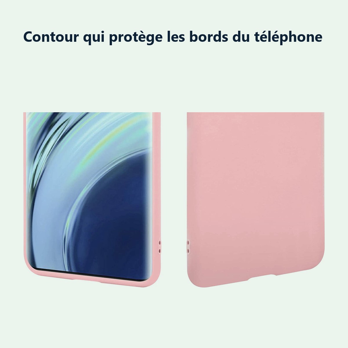 Contour qui protège les bords – Coque Silicone Rose Pour Xiaomi Mi 11i