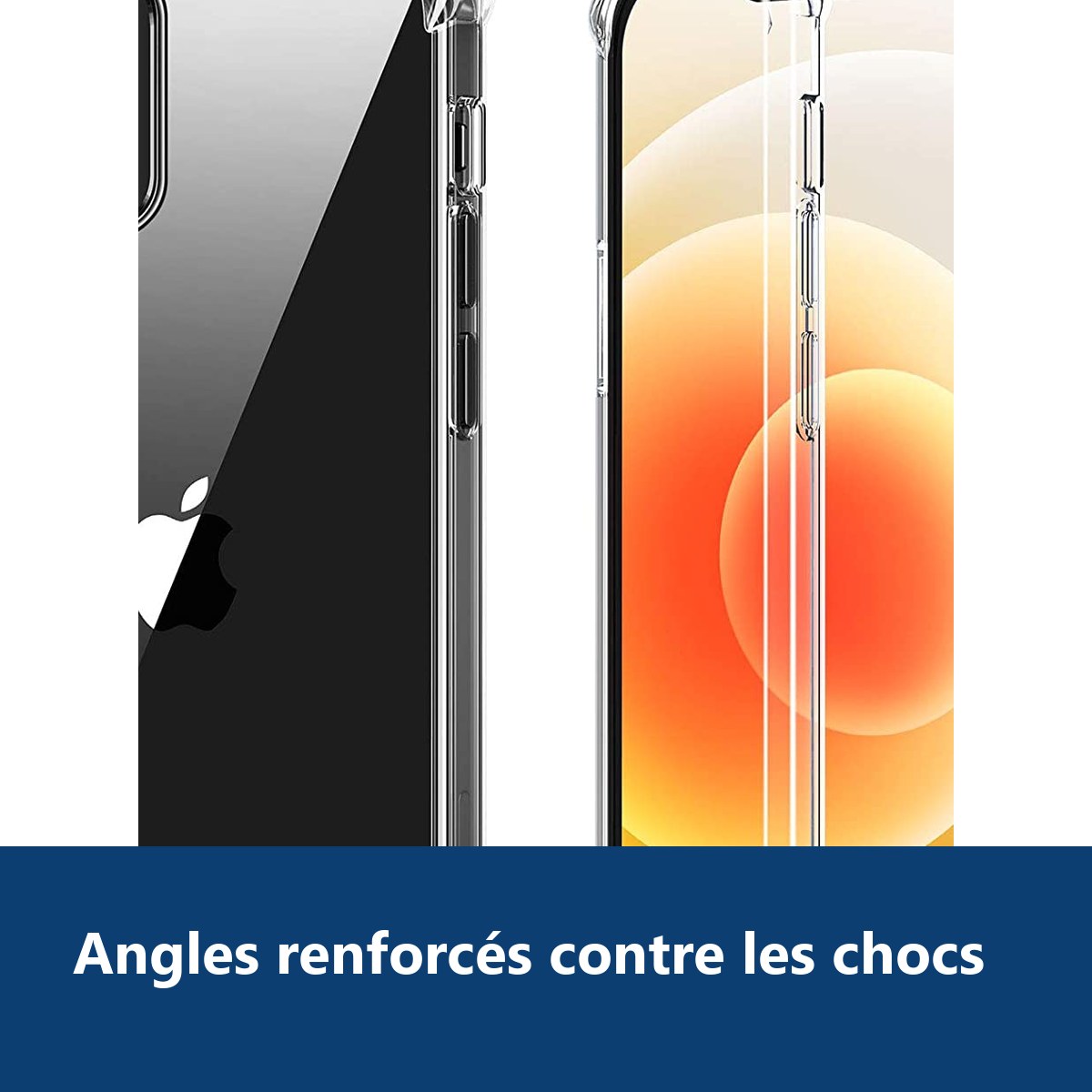 Vue de détail – Coque Silicone Transparente Angles Renforces Pour iPhone 13