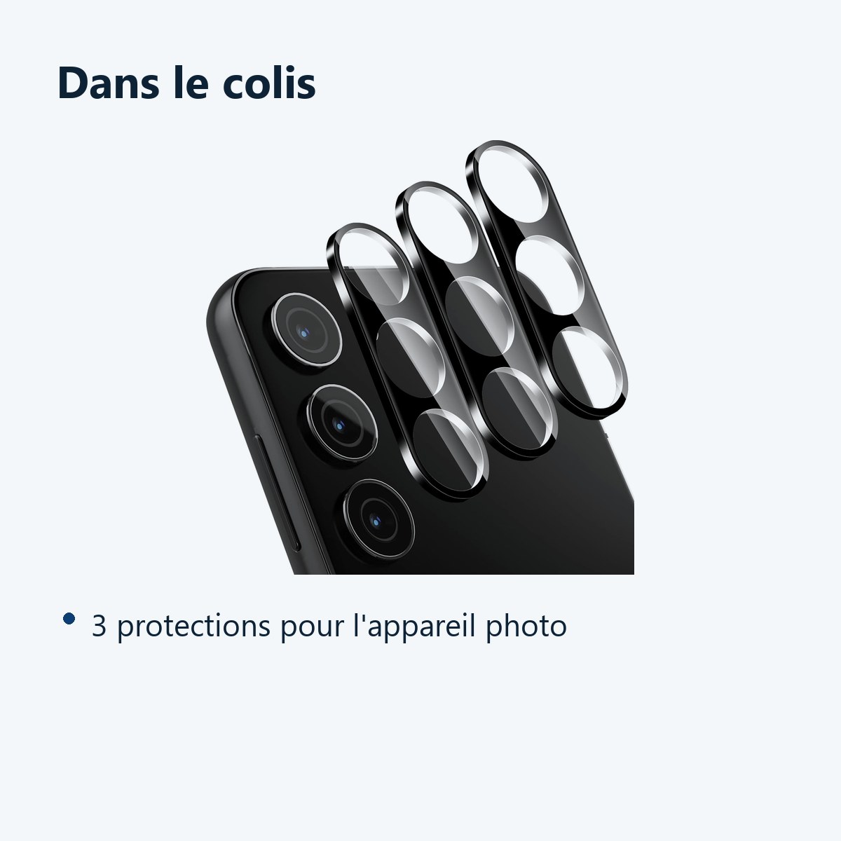 Contenu du colis – Verres Protection Camera Arriere X3 Pour Samsung Galaxy S23 Plus