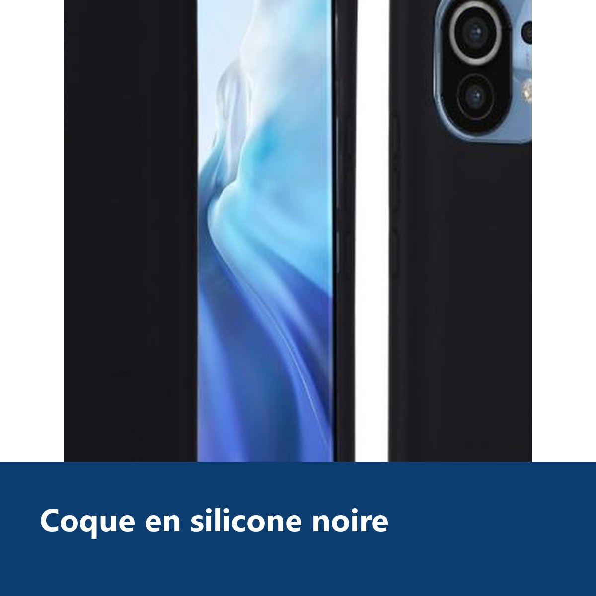 Vue de détail – Coque Silicone Noire Pour Xiaomi Mi 11i