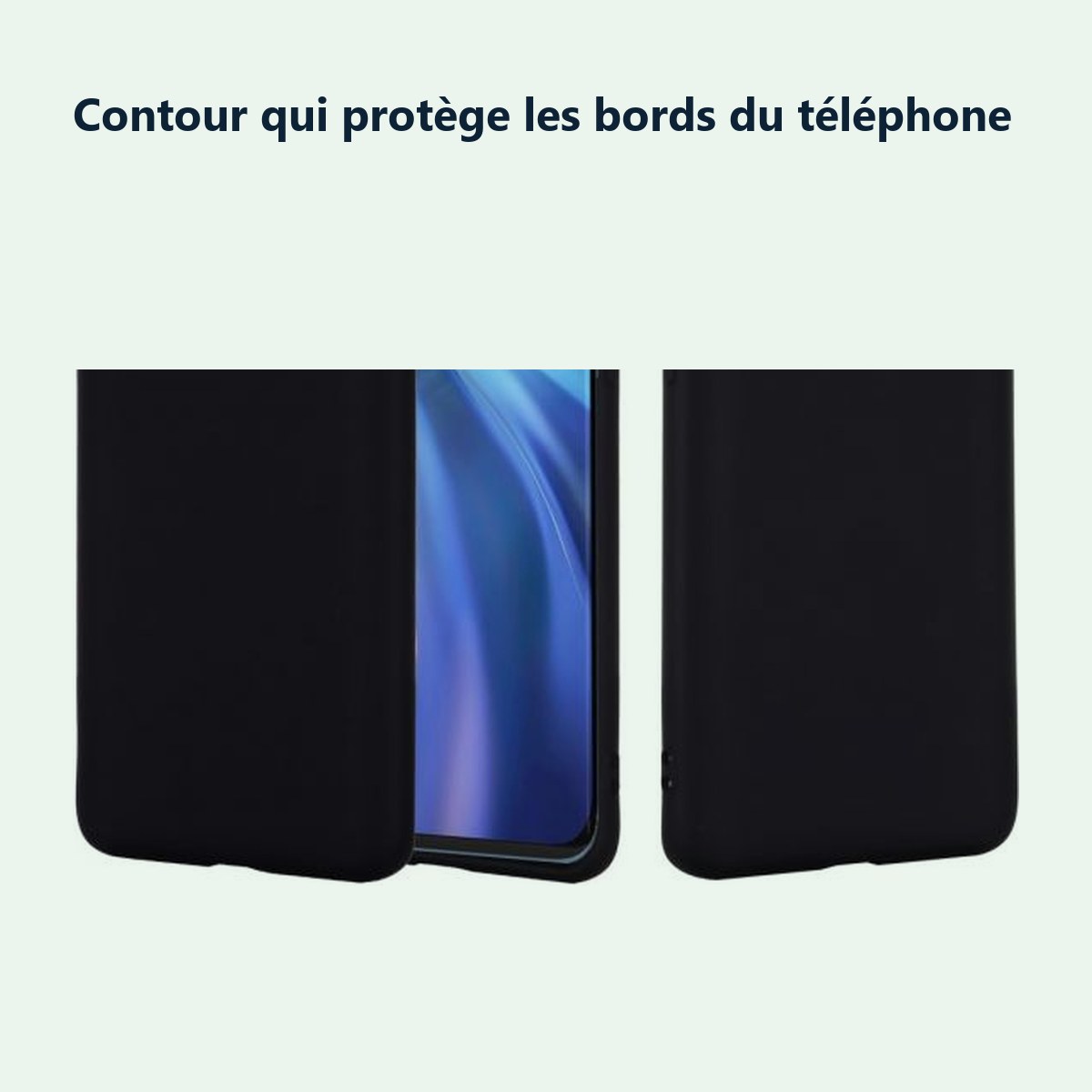 Contour qui protège les bords – Coque Silicone Noire Pour Xiaomi Mi 11i