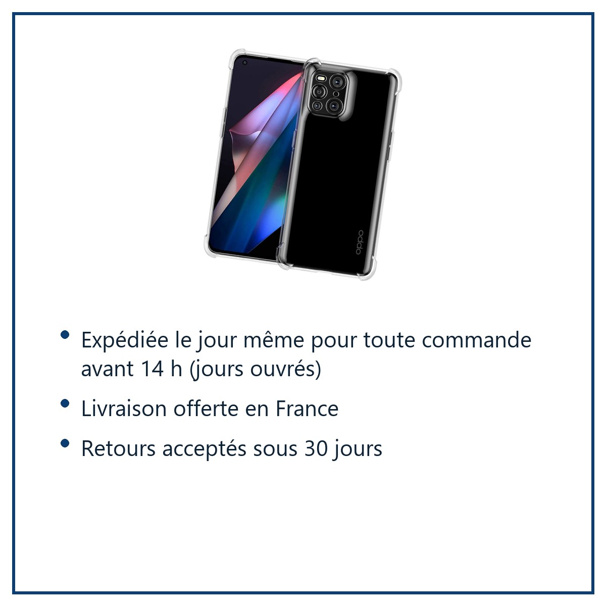 Expédition le jour même, livraison offerte, retours sous 30 jours – Coque Silicone Transparente Angles Renforces Pour Oppo Fi