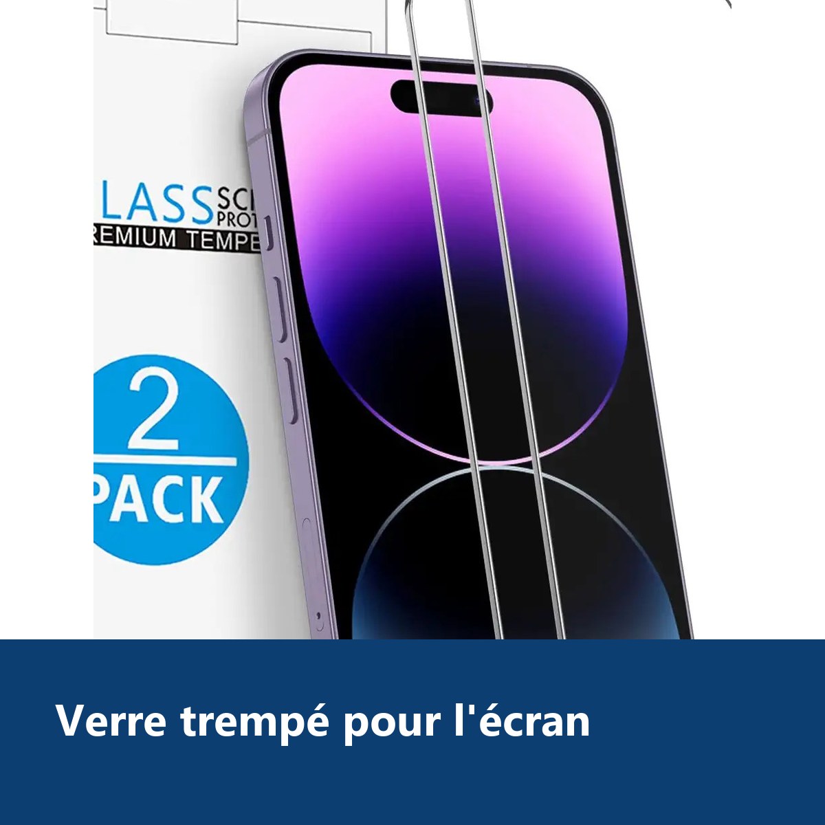 Vue de détail – X2 Verres Trempes Pour iPhone 14 Pro