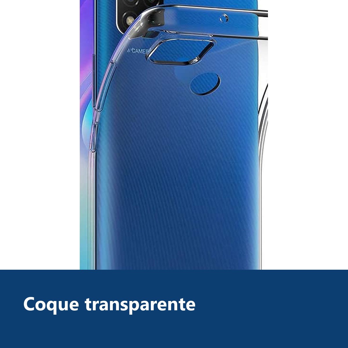Vue de détail – Coque Silicone Transparente Pour Xiaomi Redmi 9C