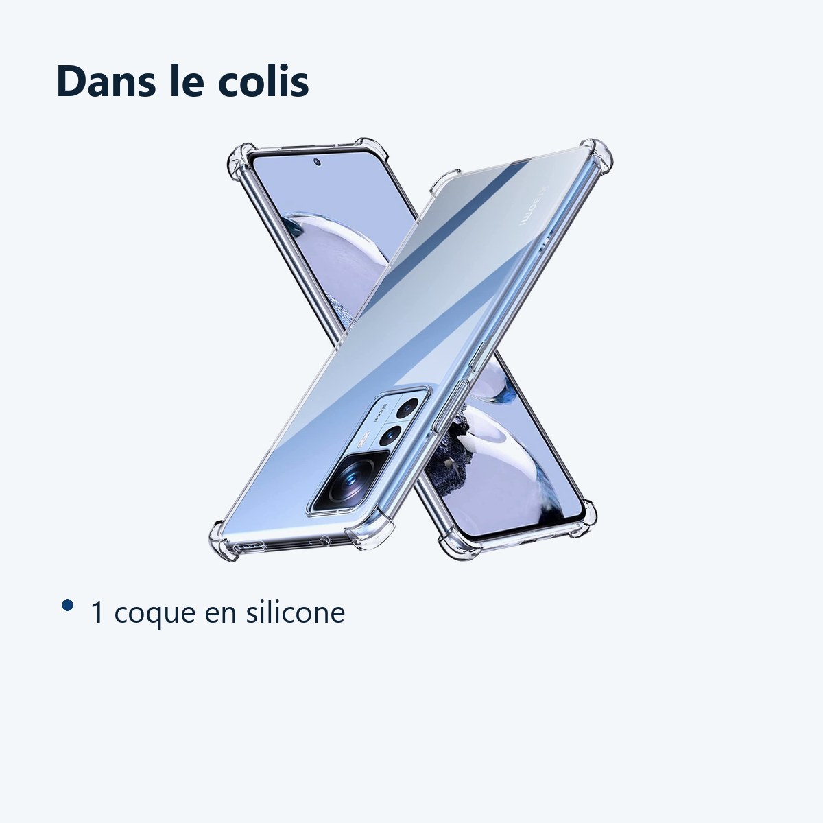 Contenu du colis – Coque Silicone Angles Renforces Pour Xiaomi 12T Pro 5G