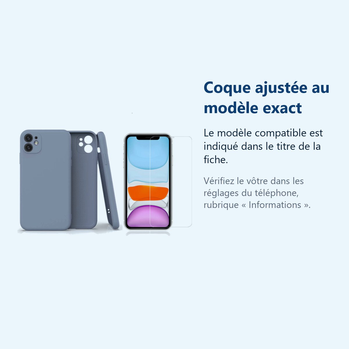 Accessoire ajusté au modèle exact – Coque Silicone Pour iPhone 12 / iPhone 12 Pro Couleur Gris Protection Objectif Appareil P