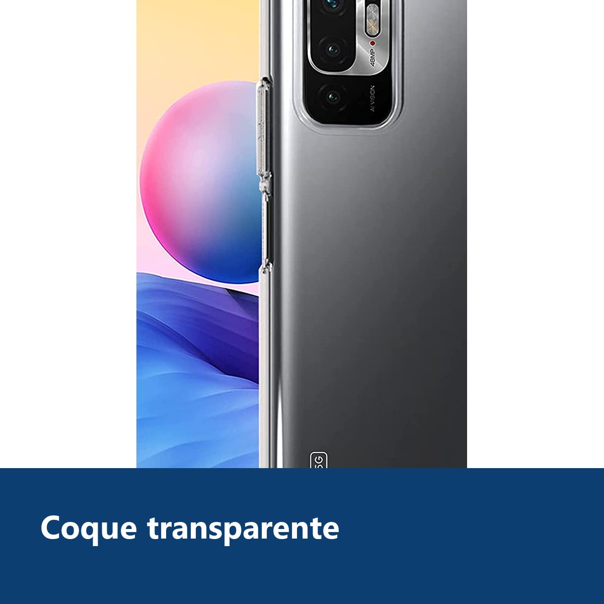 Vue de détail – Coque Silicone Transparente Pour Xiaomi Note 10 5G