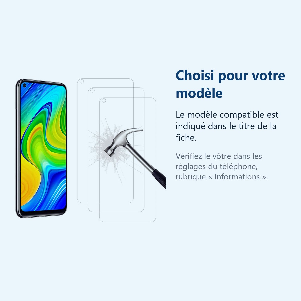Accessoire ajusté au modèle exact – Verres Trempés X3 pour Xiaomi Redmi Note 9