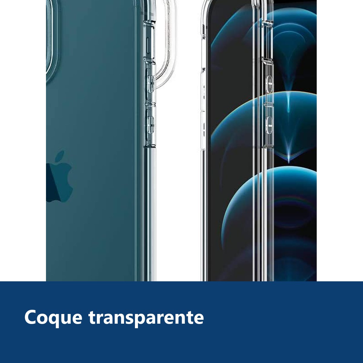 Vue de détail – Coque Silicone Transparente Pour iPhone 13 Mini