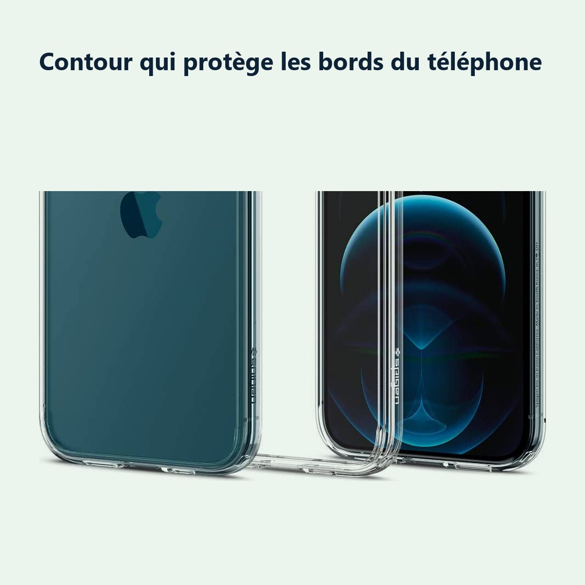 Contour qui protège les bords – Coque Silicone Transparente Pour iPhone 13 Mini