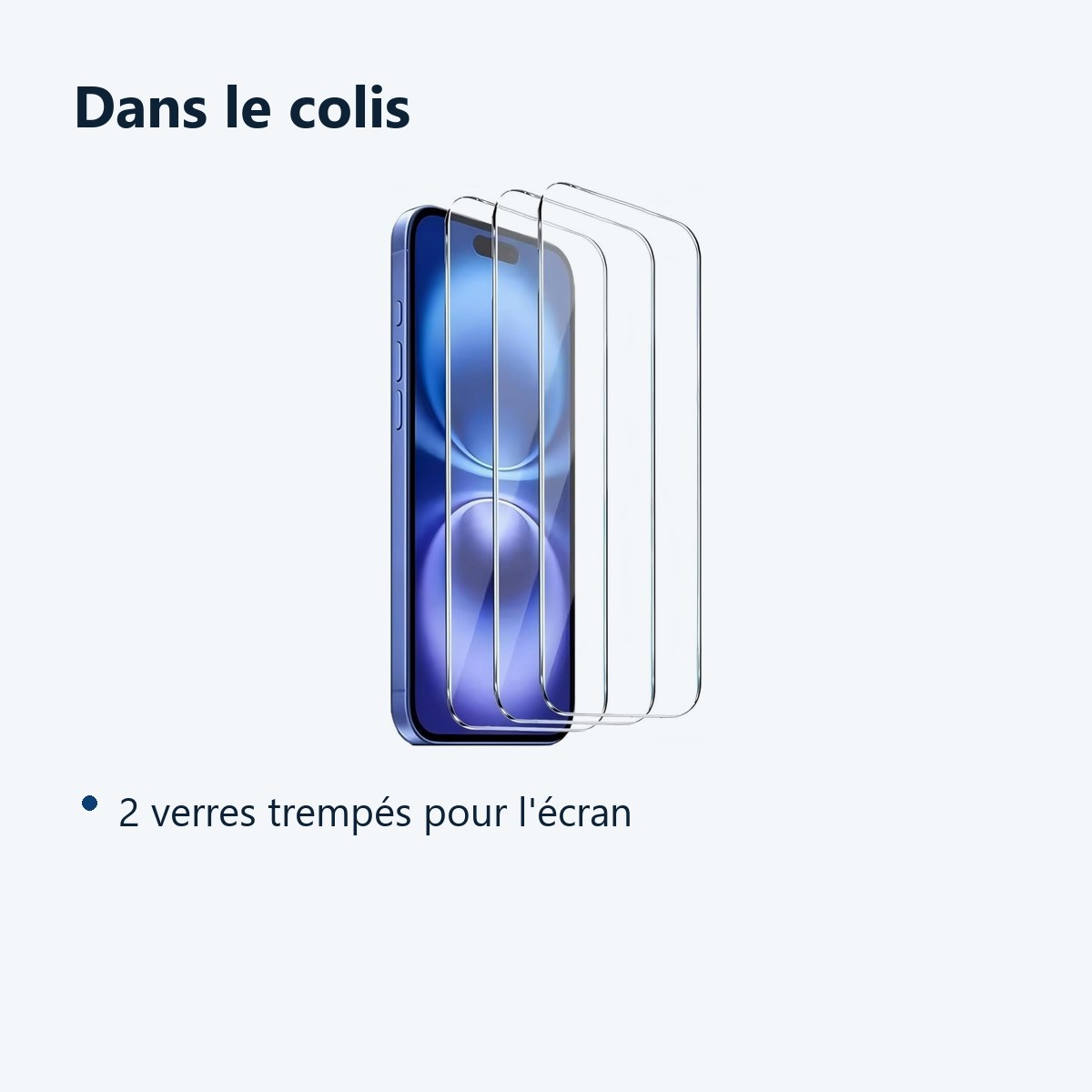 Contenu du colis – Verres Trempes X3 Pour iPhone 16