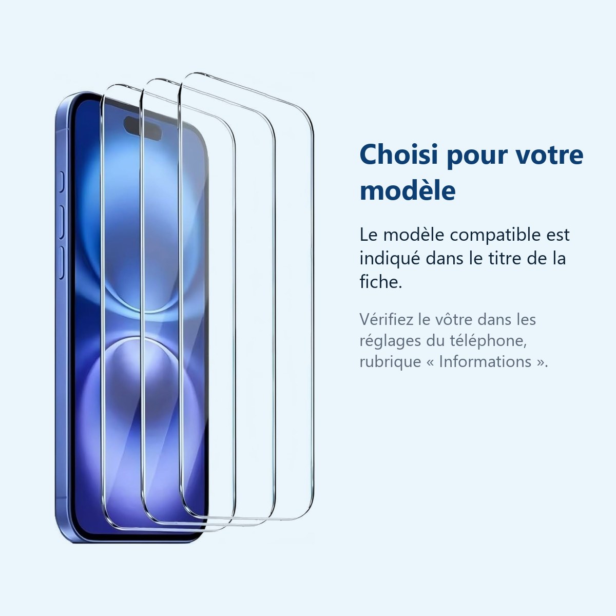 Accessoire ajusté au modèle exact – Verres Trempes X3 Pour iPhone 16