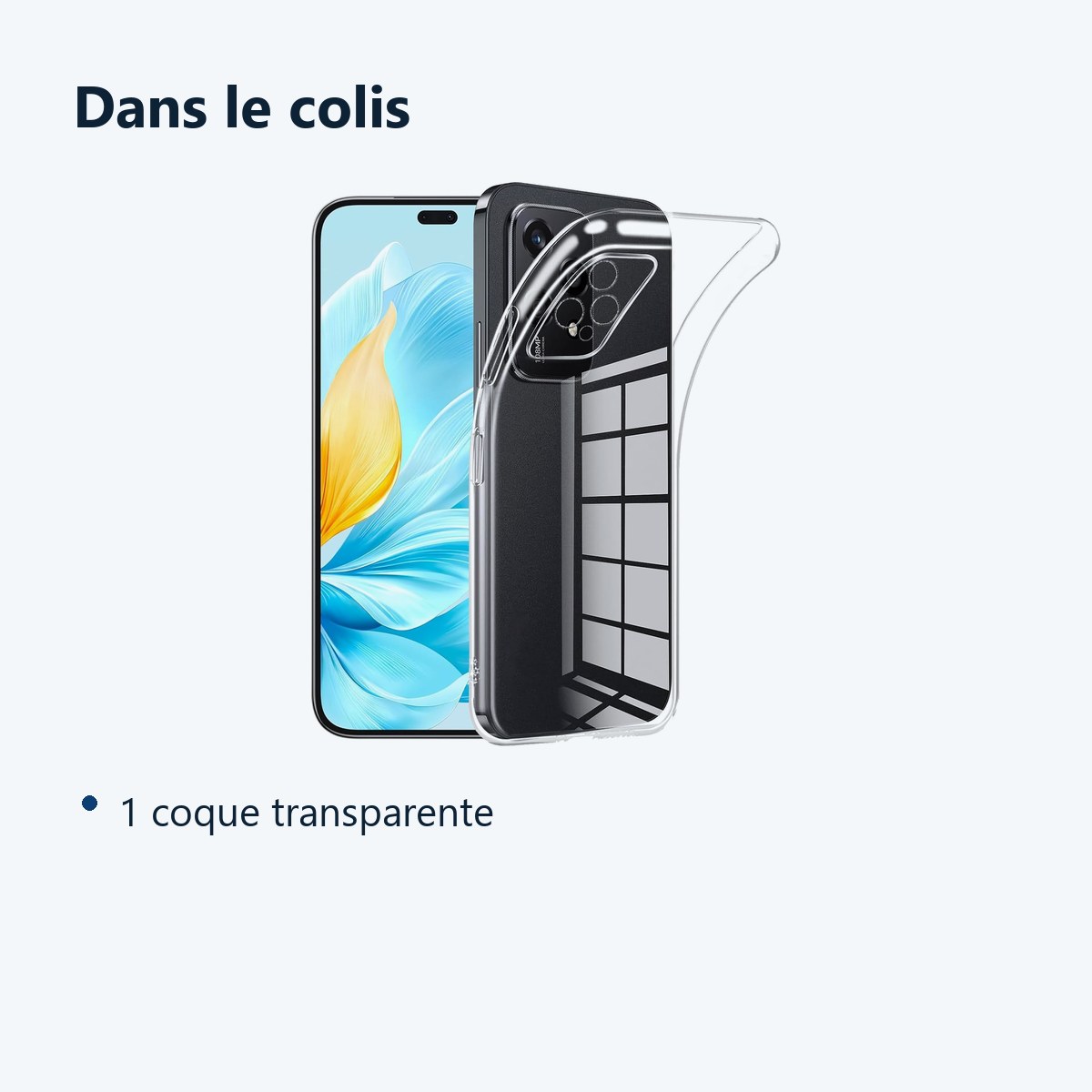 Contenu du colis – Coque Silicone Transparente Pour Honor 200 Lite