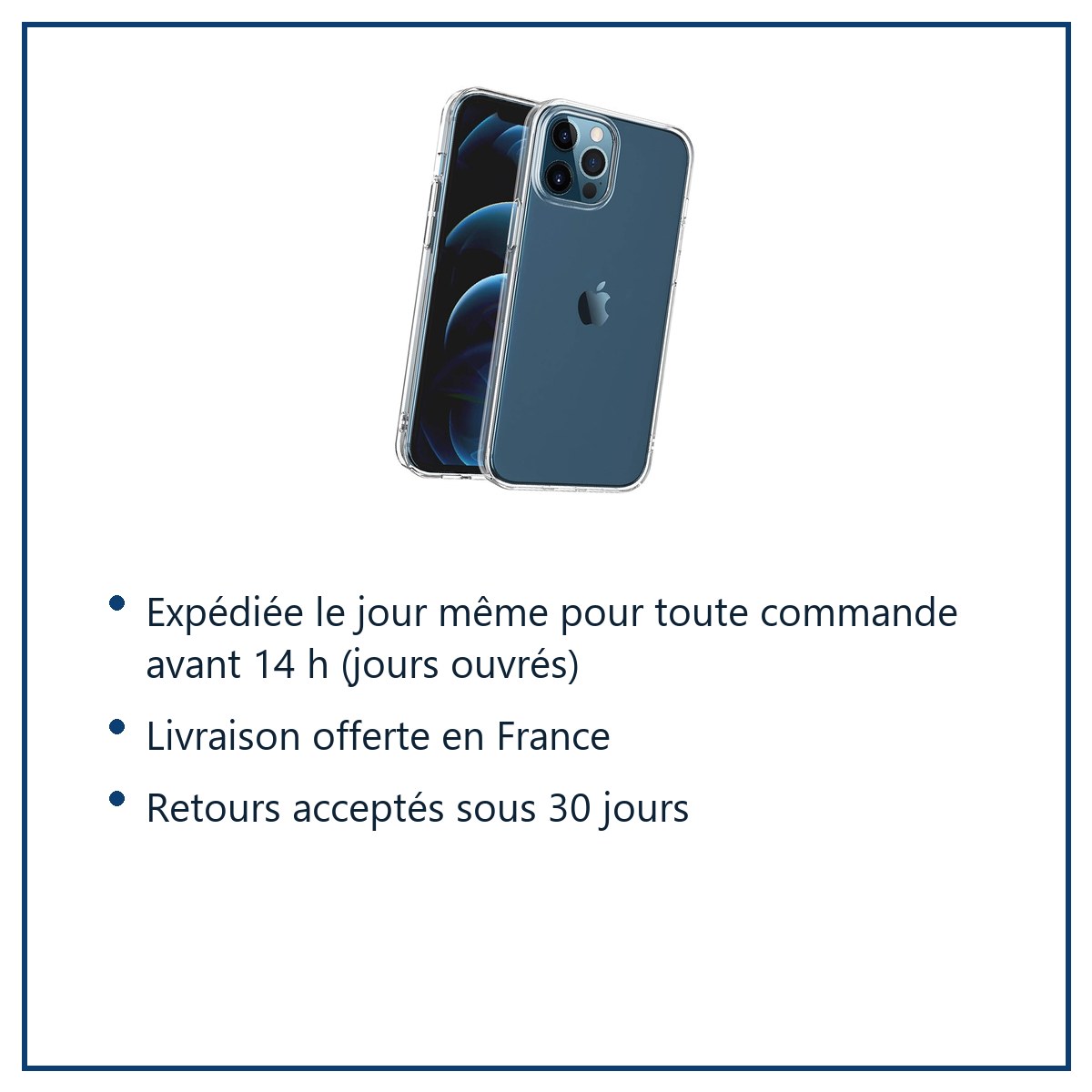Expédition le jour même, livraison offerte, retours sous 30 jours – Coque Silicone Transparent Pour iPhone 12 / iPhone 12 Pro