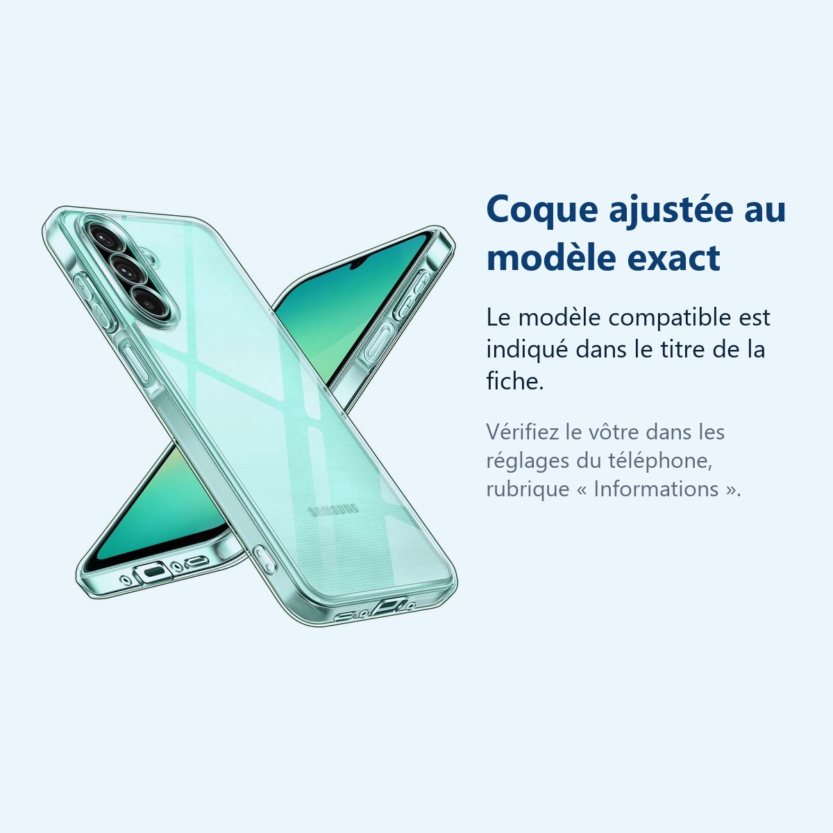 Accessoire ajusté au modèle exact – Coque Silicone Transparente Pour Samsung Galaxy A26 5G
