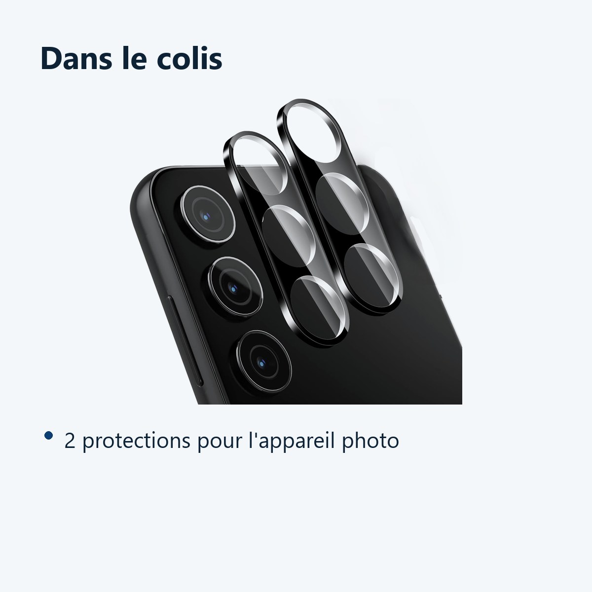 Contenu du colis – Verres Protection Camera Arriere X2 Pour Samsung Galaxy S23 Plus