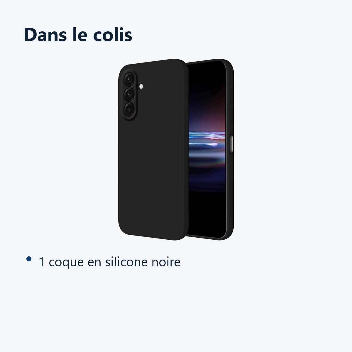 Contenu du colis – Coque Pour Samsung Galaxy A26 5G Silicone Noir