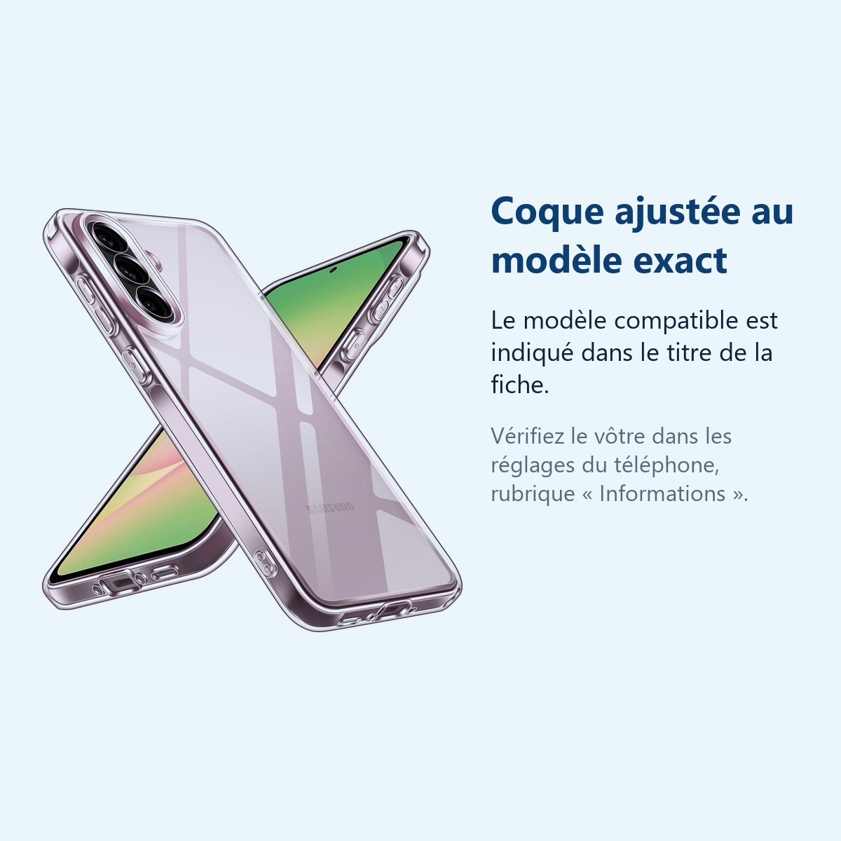 Accessoire ajusté au modèle exact – Coque Silicone Transparente Pour Samsung Galaxy A56 5G