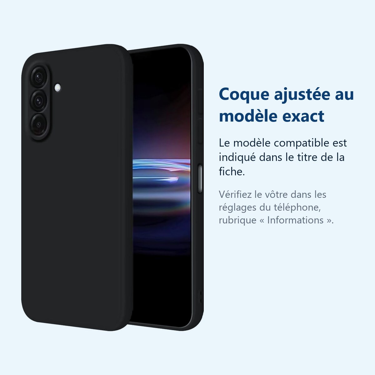 Accessoire ajusté au modèle exact – Coque Pour Samsung Galaxy A26 5G Silicone Noir