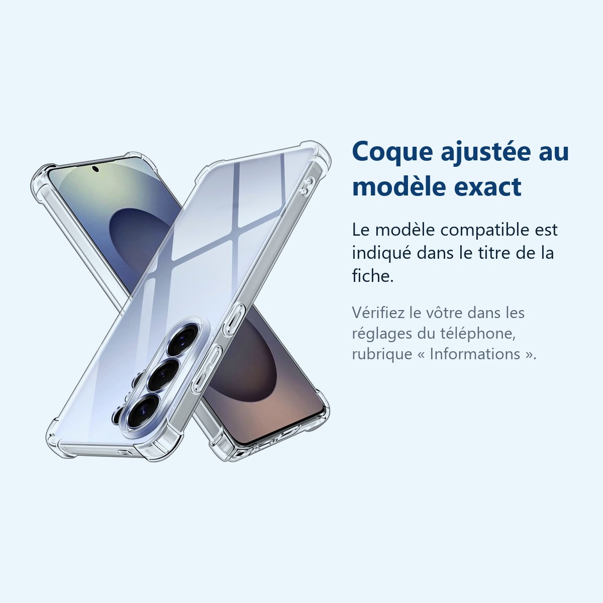 Accessoire ajusté au modèle exact – Coque Pour Samsung Galaxy S26 Ultra Silicone Transparente Angles Renforces