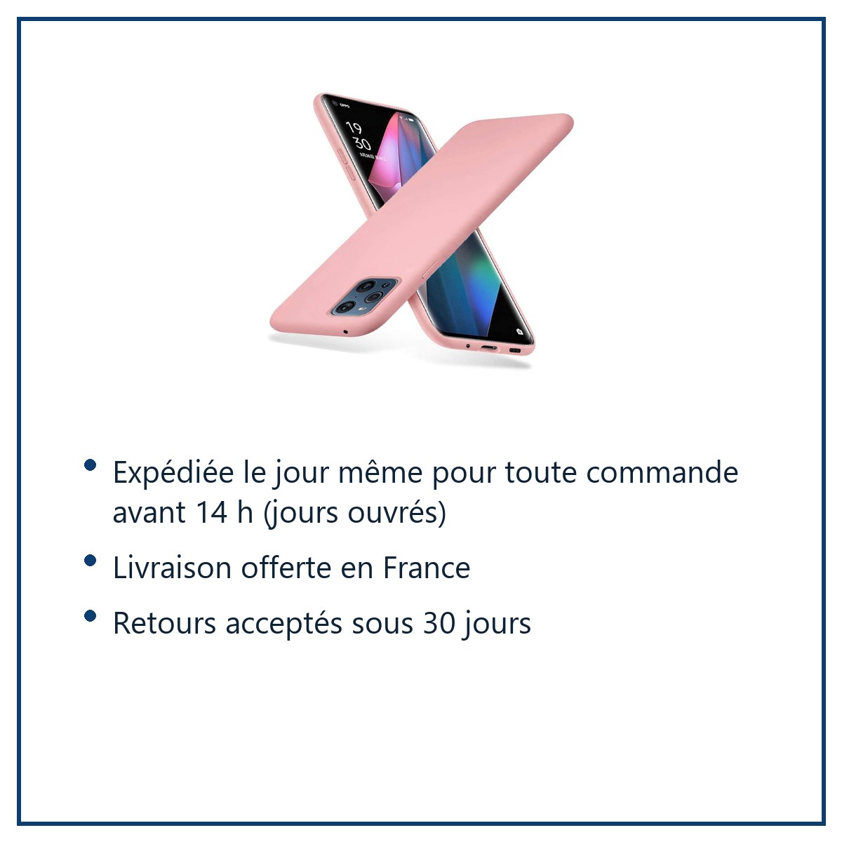 Expédition le jour même, livraison offerte, retours sous 30 jours – Coque Silicone Rose Pour Oppo Find X3 Pro
