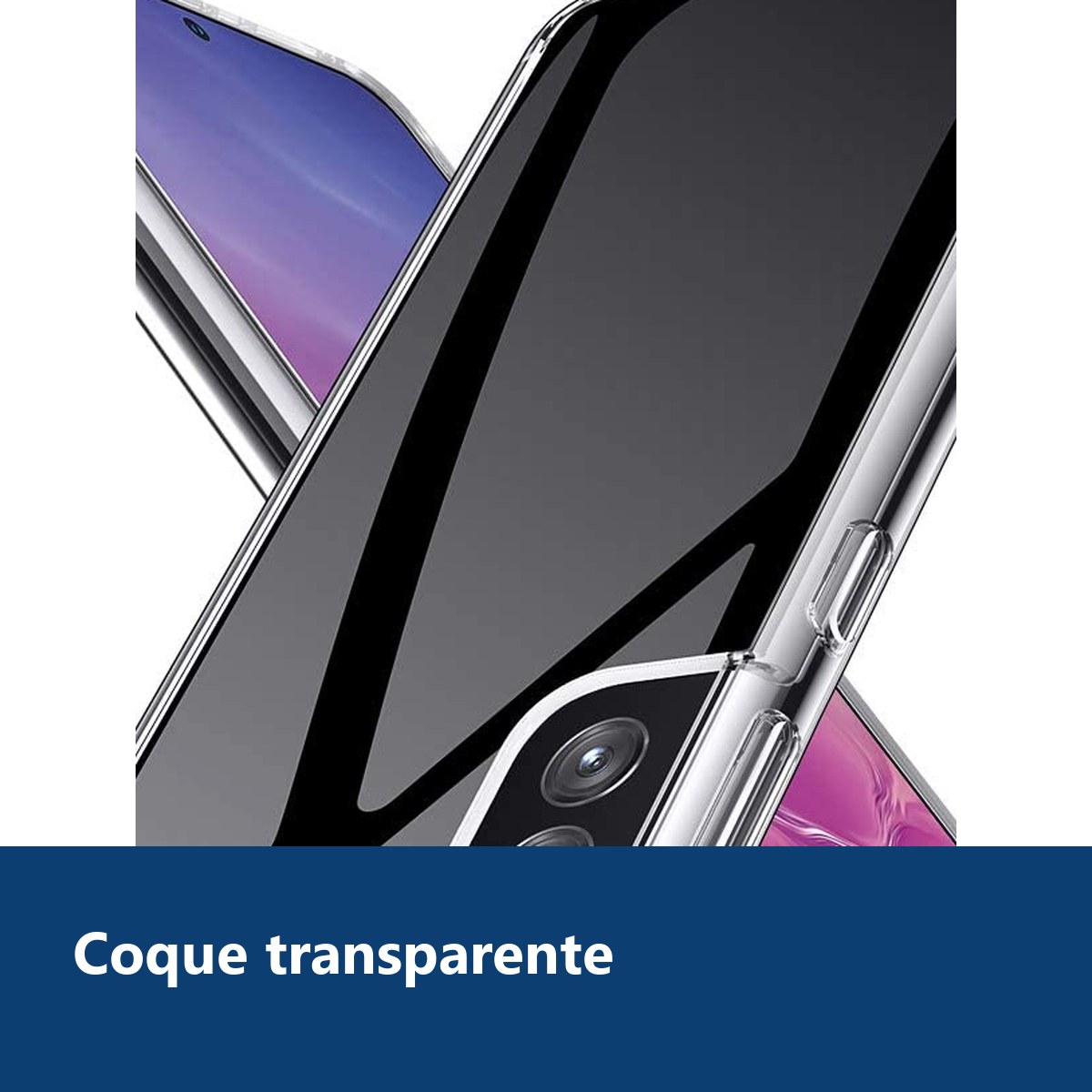Vue de détail – Coque Silicone Transparente Pour Samsung Galaxy S21 Plus 5G