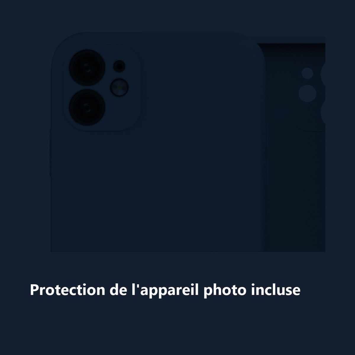 Protection de lappareil photo – Coque Silicone Pour iPhone 12 / iPhone 12 Pro Couleur Bleu Protection Objectif Appareil Phot