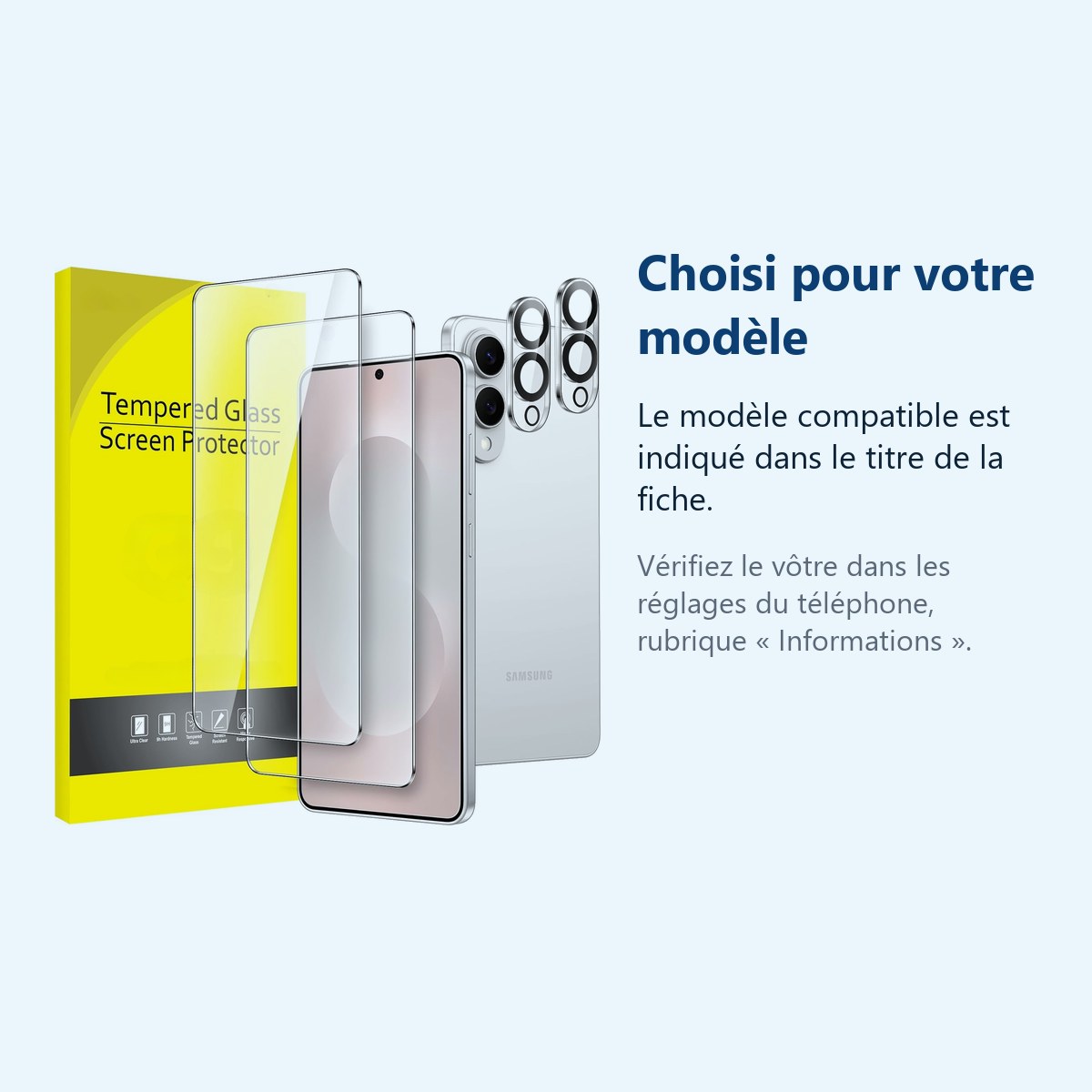 Accessoire ajusté au modèle exact – Verres Trempes et Protections Camera Arriere X2 Pour Samsung Galaxy S25 Edge