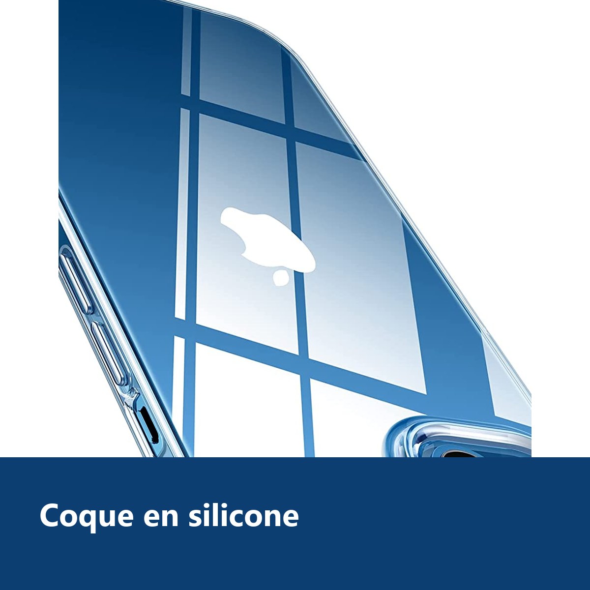 Vue de détail – Coque Silicone Transparent Pour iPhone 13