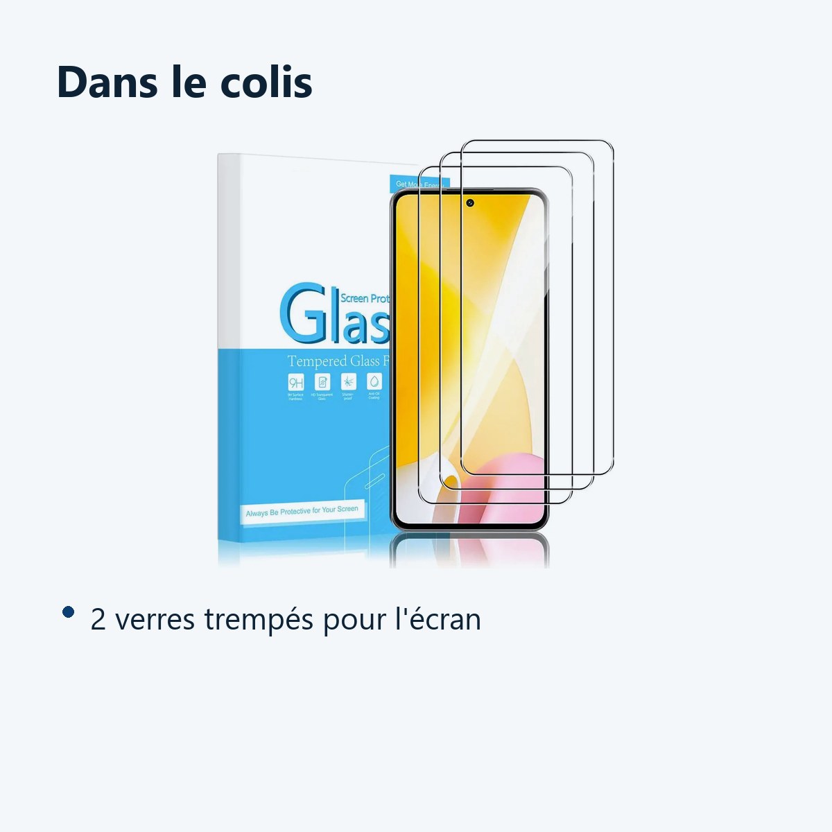 Contenu du colis – X3 Verres Trempes X3 Pour Xiaomi 12 Lite